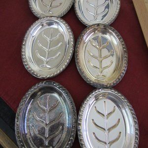 Vintage Miniature Silverplate Meat Trays For Child
